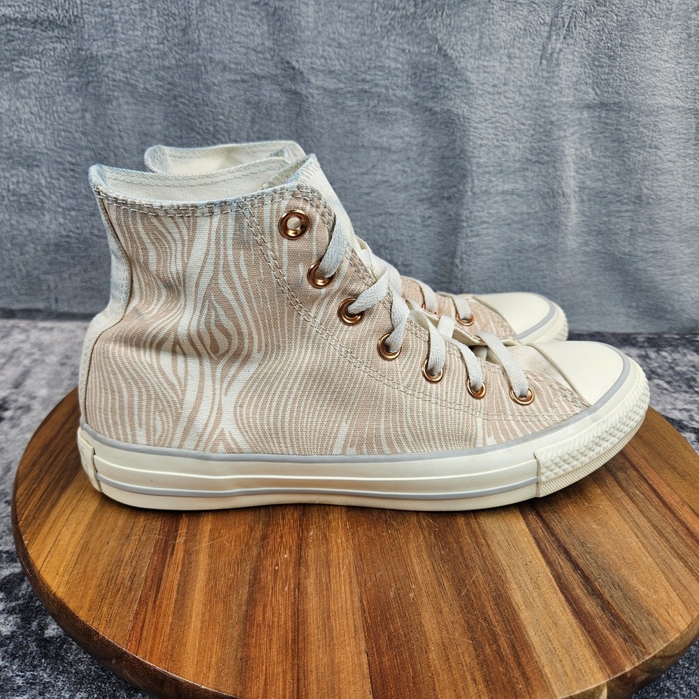 Converse Chuck Taylor All Star Womens 8 Beige Rose Gold Canvas High Top Shoes
